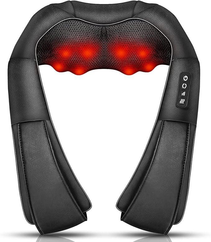 Neck Massager Back Massage with Heat,Shiatsu Shoulder Massager for Neck,Back,Shoulder,Foot and Le... | Amazon (US)