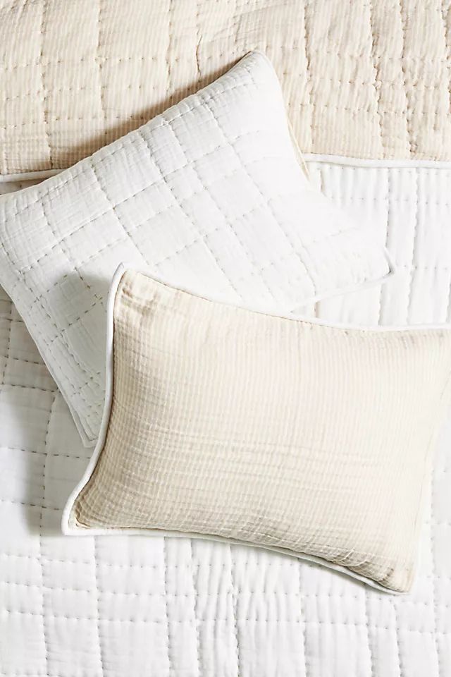 Reversible Airy Gauze Quilted Shams, Set of 2 | Anthropologie (US)