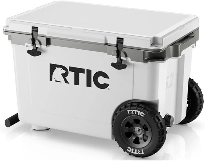 RTIC 52 Quart Ultra-Light Wheeled Hard Cooler Insulated Portable Ice Chest Box for Beach, Drink, ... | Amazon (US)