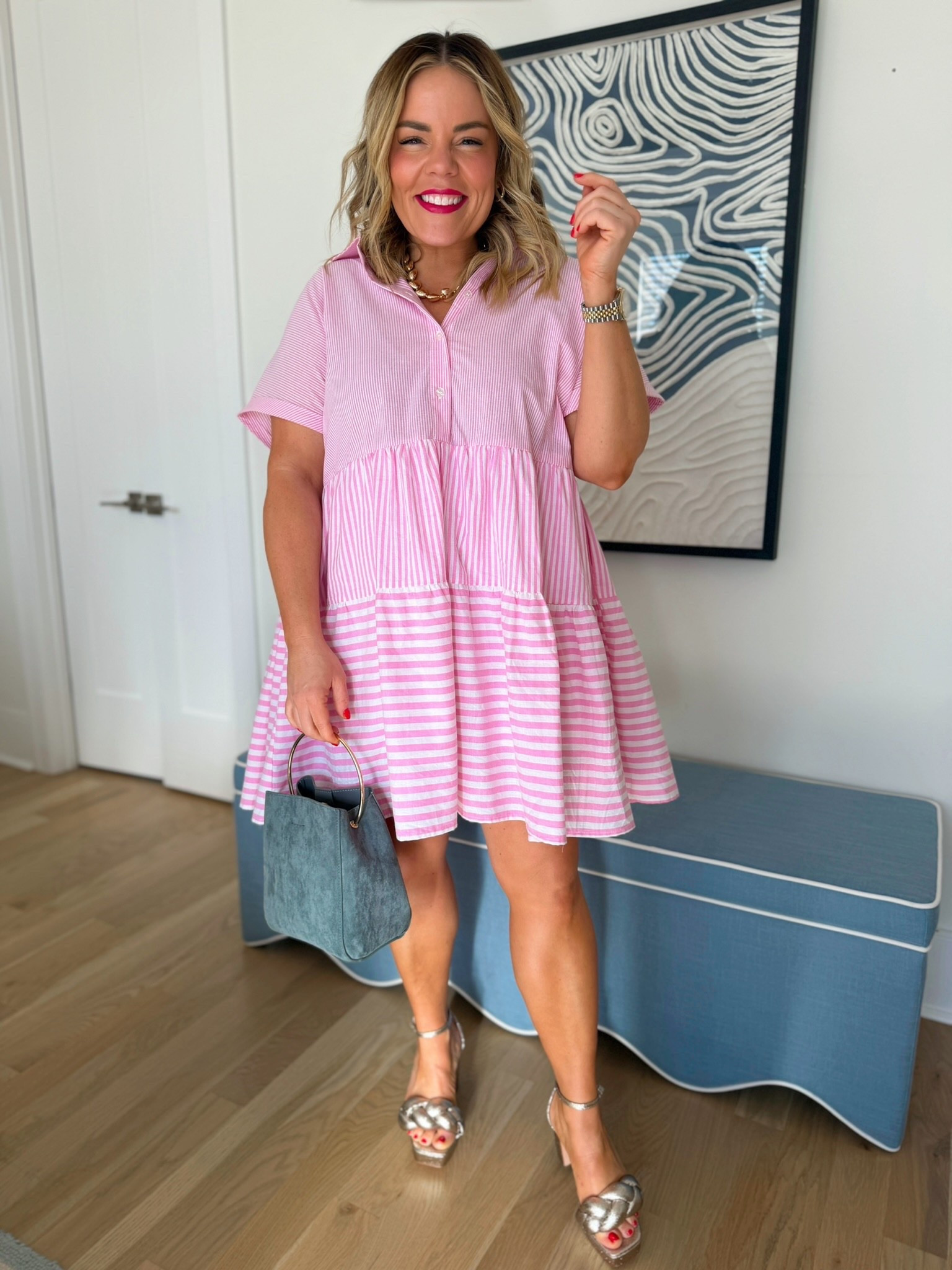 pink tiered dress, spring brunch outfit, girly casual style, women’s fashion, trendy outfit, summer outfit, babydoll dress, ootd 

#LTKootd #LTKSeasonal