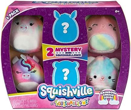 Squishville by Squishmallows SQM0066 Mystery Rainbow Dream Squad, Six 2, Irresistibly Soft Colour... | Amazon (US)