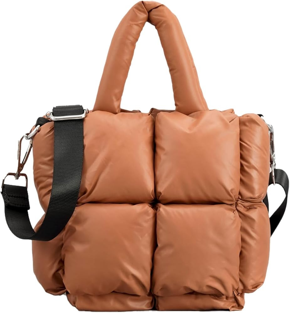 Puffer Tote Bag, Small Puffy Bags for Women Lightweight Down-Filled Crossbody Quilted Tote Bag Sh... | Amazon (US)