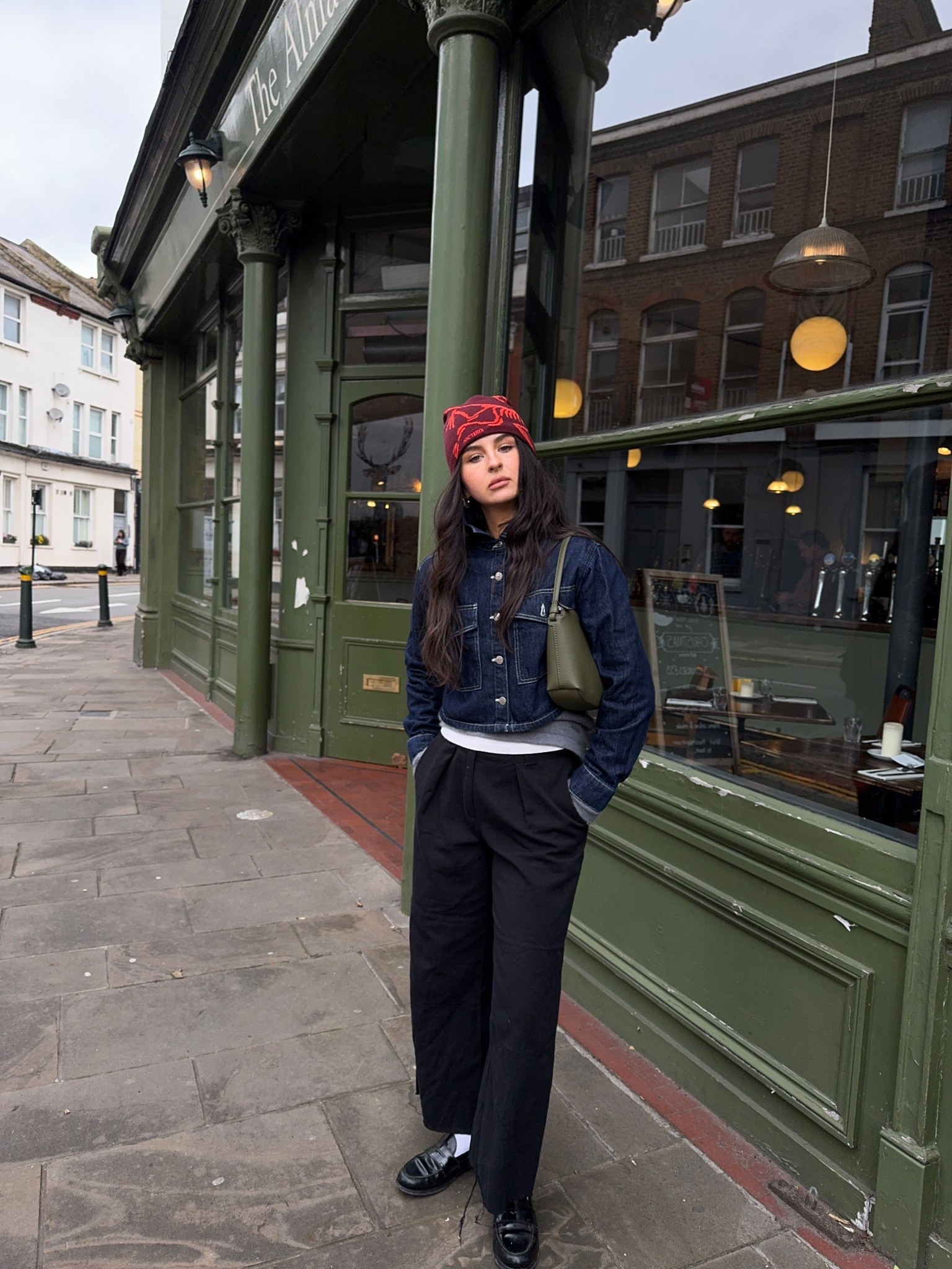 Beanie outfit 

Arcteryx beanie 
Jacket old Nakd fashion 
Kate spade bag -  code - BLACKFRIDAY 25% off 
Trousers old Topshop 
Loafers &other stories 

#LTKstyletip #LTKautumn #LTKwinter