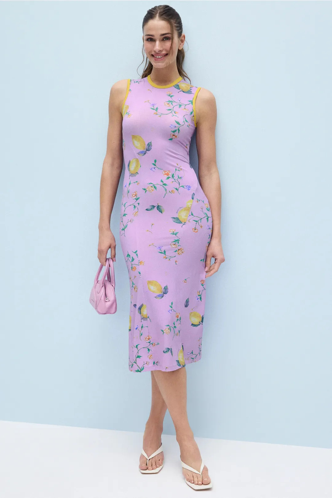 Moschino Jeans Lavender Lemon Tank Dress | Rent the Runway