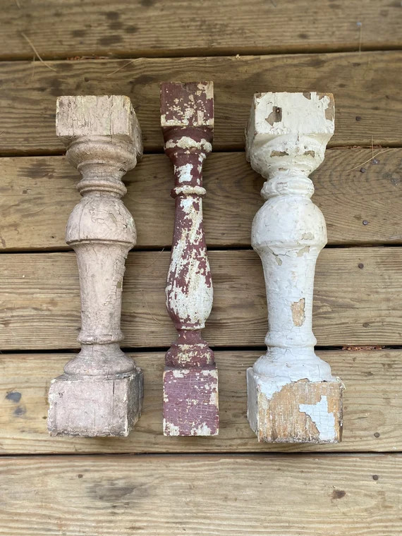 Lot of Three Old Architectural Post Balusters Reclaimed - Etsy | Etsy (US)