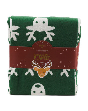 Reindeer Snuggle Knit Blanket | Bed & Bath | Marshalls | Marshalls