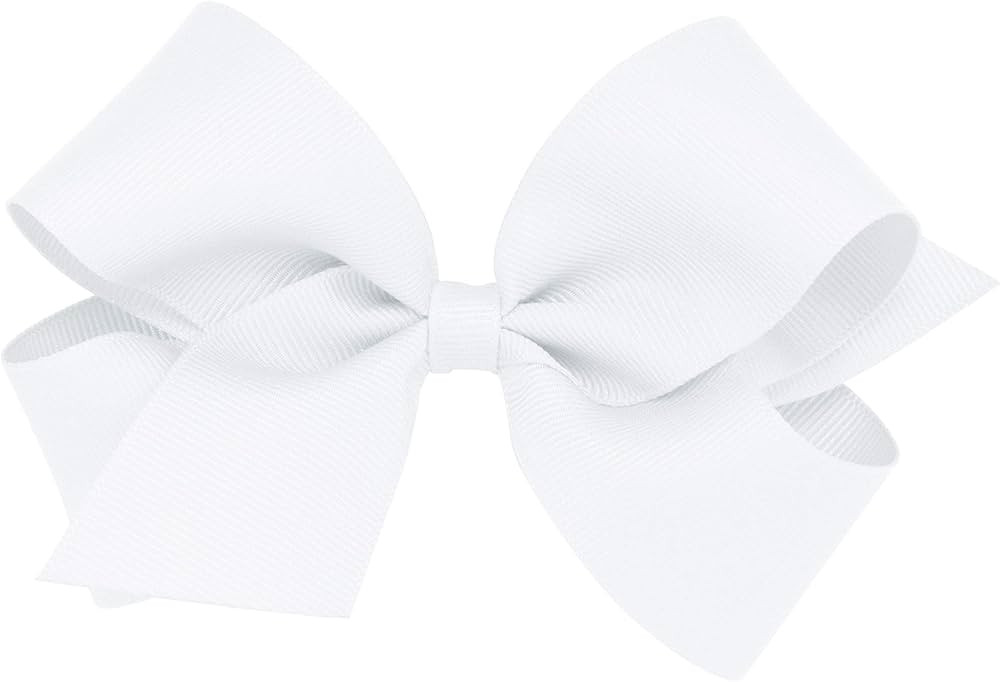 Wee Ones Girls' Plain Wrap Classic Grosgrain Hair Bows on a WeeStay No-Slip Hair Clip, Handmade, ... | Amazon (US)