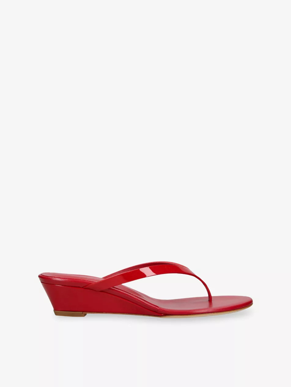 Scala Patent-Leather Wedge Sandals | Selfridges
