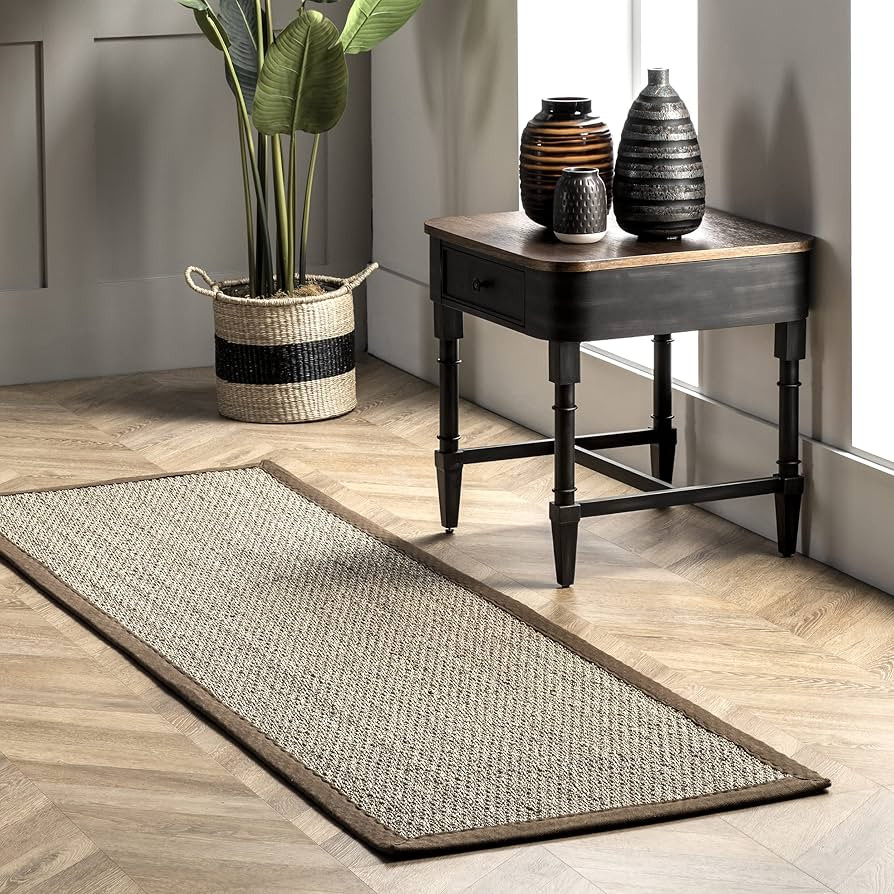 nuLOOM Elijah Farmhouse Seagrass Runner Rug, 2' 6" x 6', Brown | Amazon (US)