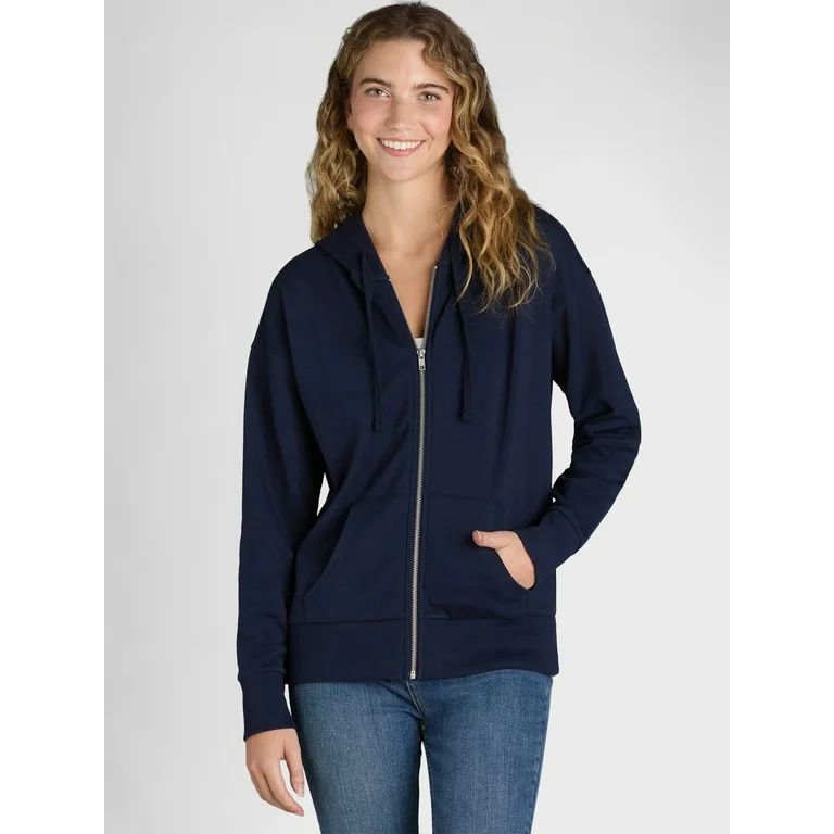 Time and Tru Women’s Zip Up Fleece Hoodie Jacket, Sizes XS-XXXL | Walmart (US)