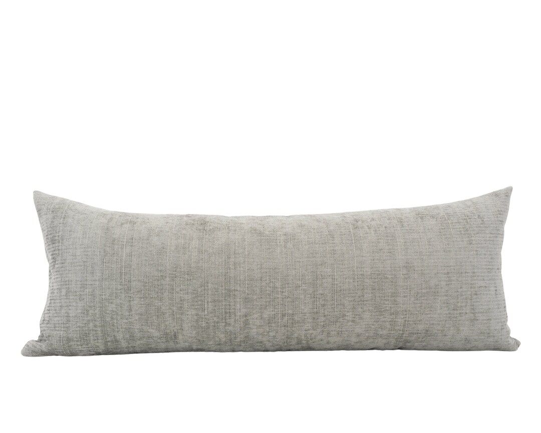 OSCAR || 14x36 Grayish-Green Long Lumbar Pillow Cover Sage Pillow Neutral Sage Bed Pillow Grey Lo... | Etsy (US)