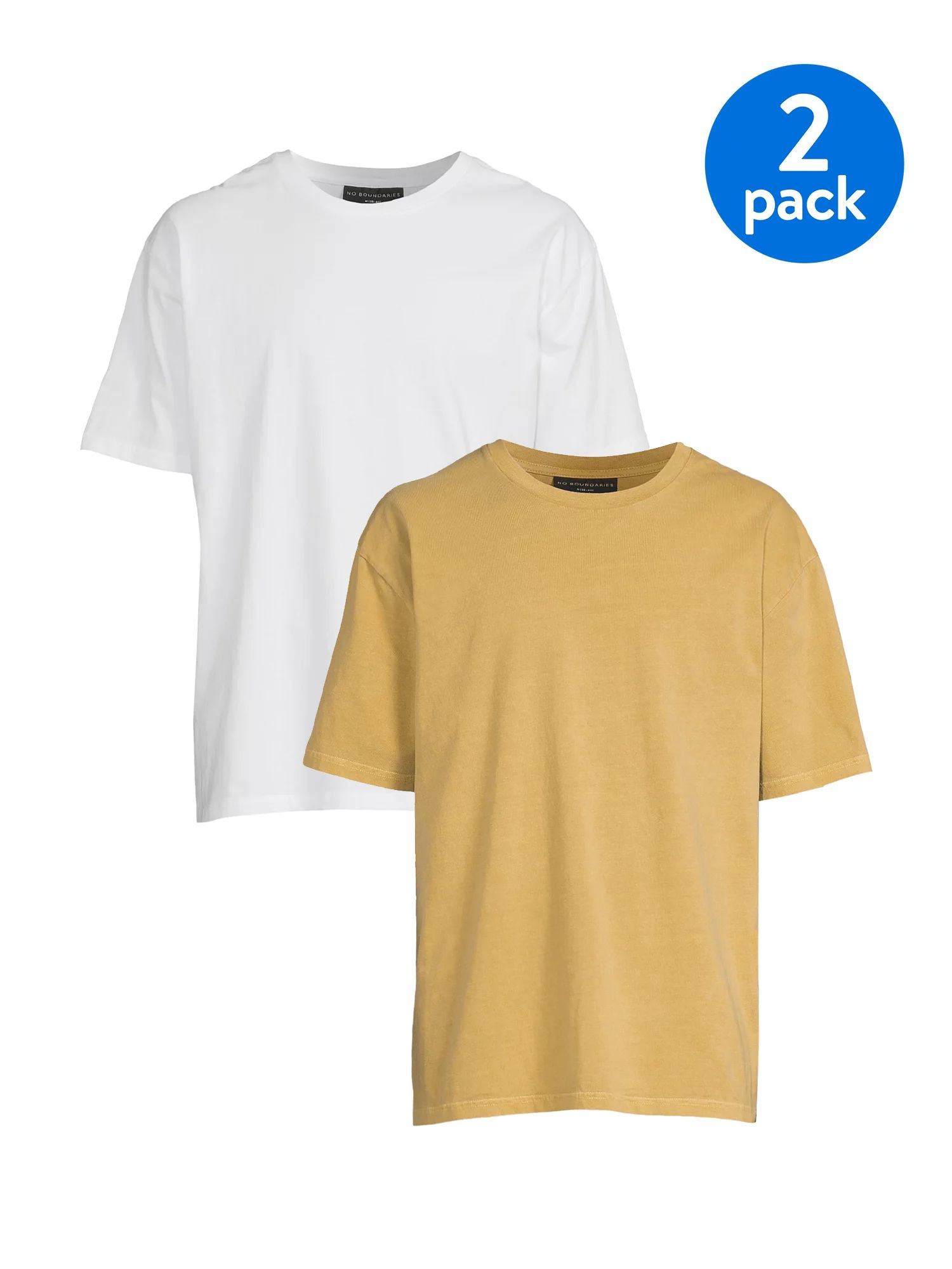 No Boundaries Men's Oversized T-Shirt, 2 Pack - Walmart.com | Walmart (US)