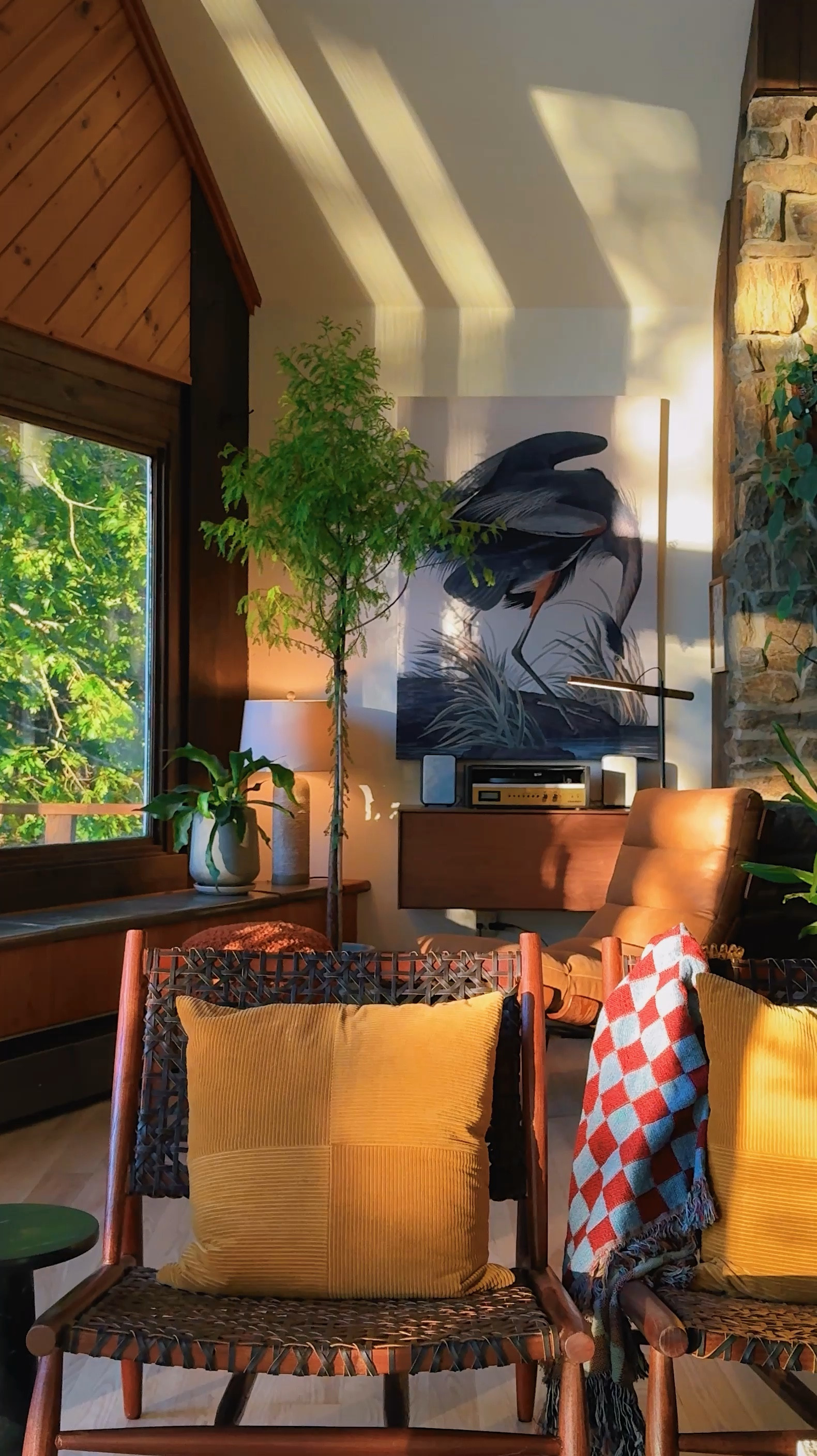 This vibrant and cozy living room is the perfect place to relax. The modernized record player is the perfect retro touch and it’s always spinning . 

#LTKVideo #LTKHome #LTKSeasonal