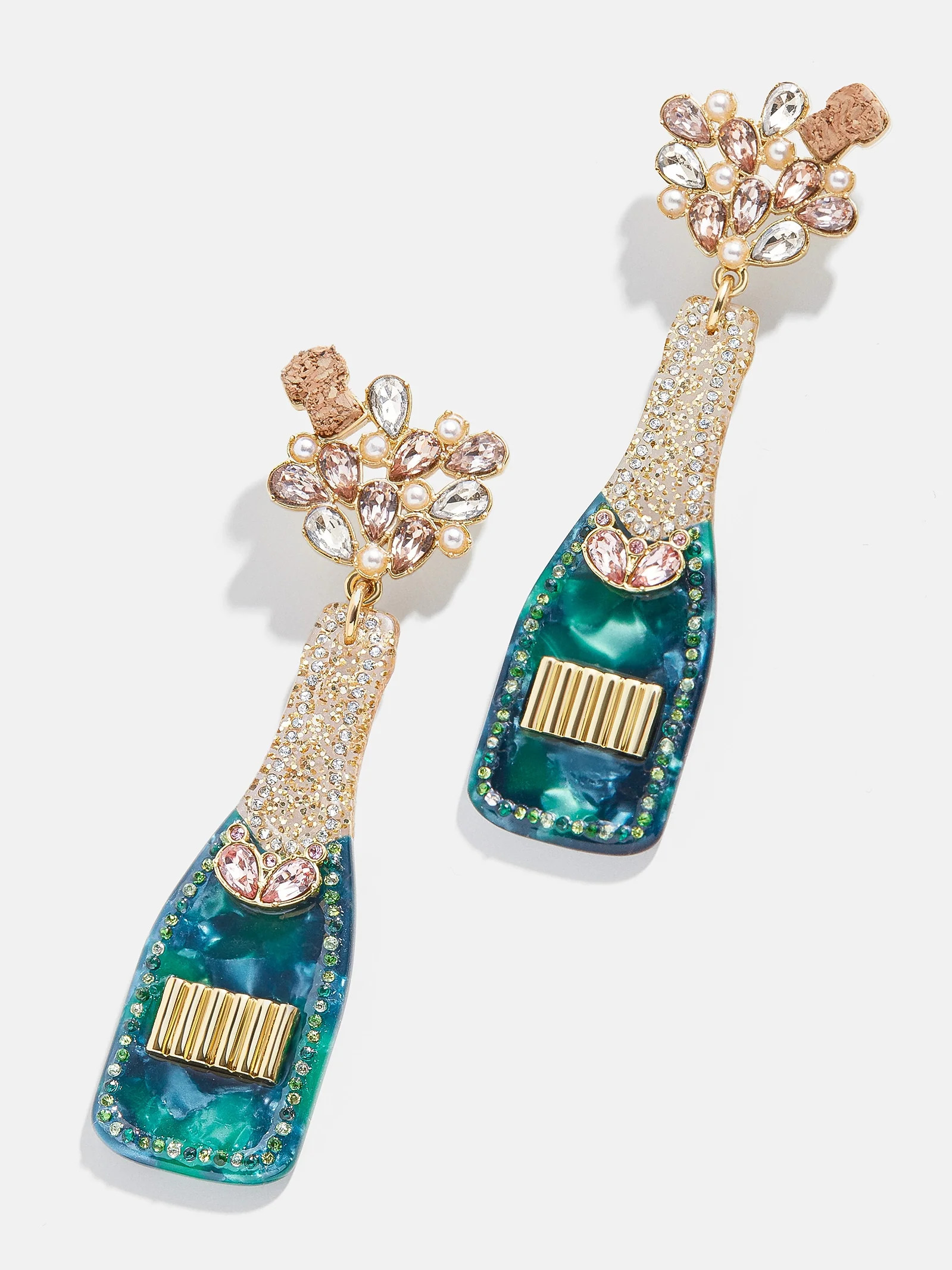 Drink Statement Earrings - Champagne Bottle | BaubleBar (US)