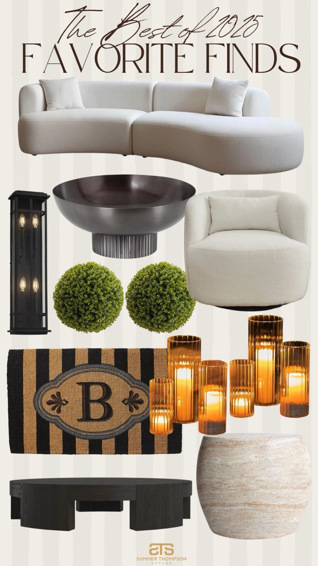 The best of 2025! 

Home decor. Modern home. Sconce. Votives. Accent chair. Arched sofa. Couch. Bowl. Faux greenery. Welcome mat  

#LTKSeasonal #LTKFindsUnder100 #LTKFindsUnder50