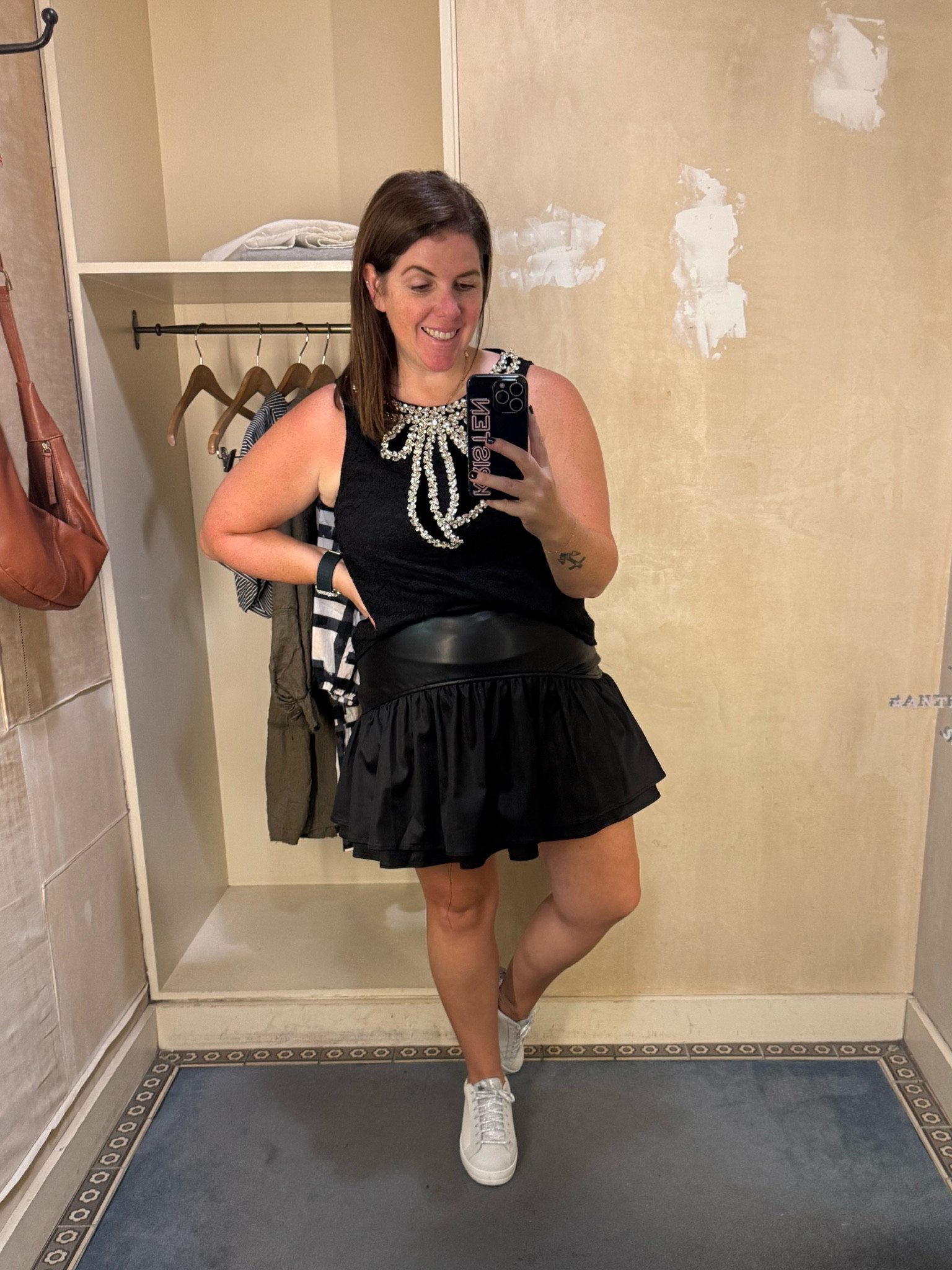 A perfect top for the holidays! The lace and the sparkle is the perfect combination to dress up or down! The top is on sale for $99.95 and you get an additional 40% off the sale price! The top runs TTS, so grab it for your holiday events!

#LTKFindsUnder100 #LTKSaleAlert #LTKStyleTip