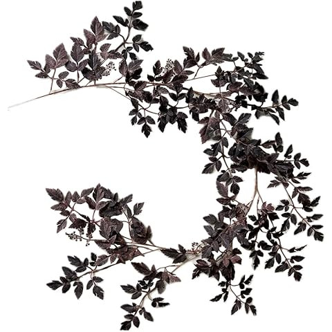 Fall Decorations for Home - Fall Decor - Set of 2 6 Ft Plum Cimicifuga Seeded Garlands - Neutral ... | Amazon (US)