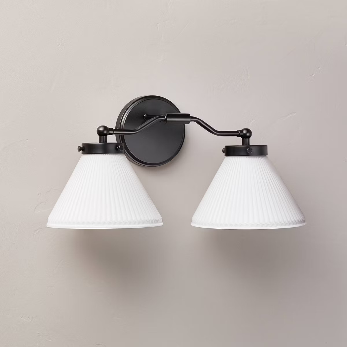 Reeded Milk Glass 2-Bulb Vanity Wall Sconce - Hearth & Hand™ with Magnolia | Target