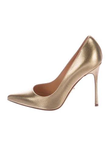 Sergio Rossi Metallic Pointed-Toe Pumps | The Real Real, Inc.