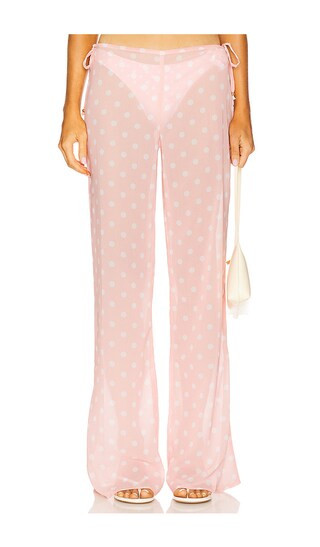 Toya Pants in Peach Polka | Revolve Clothing (Global)