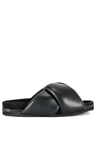 Foldy Puffy Slide in Black | Revolve Clothing (Global)
