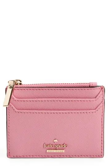 Women's Kate Spade New York Cameron Street - Lalena Leather Card Case - Pink | Nordstrom