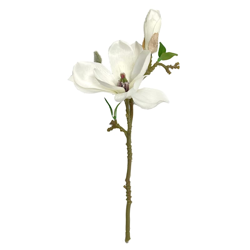 Willow Crossley White Magnolia Pick, 14" | At Home