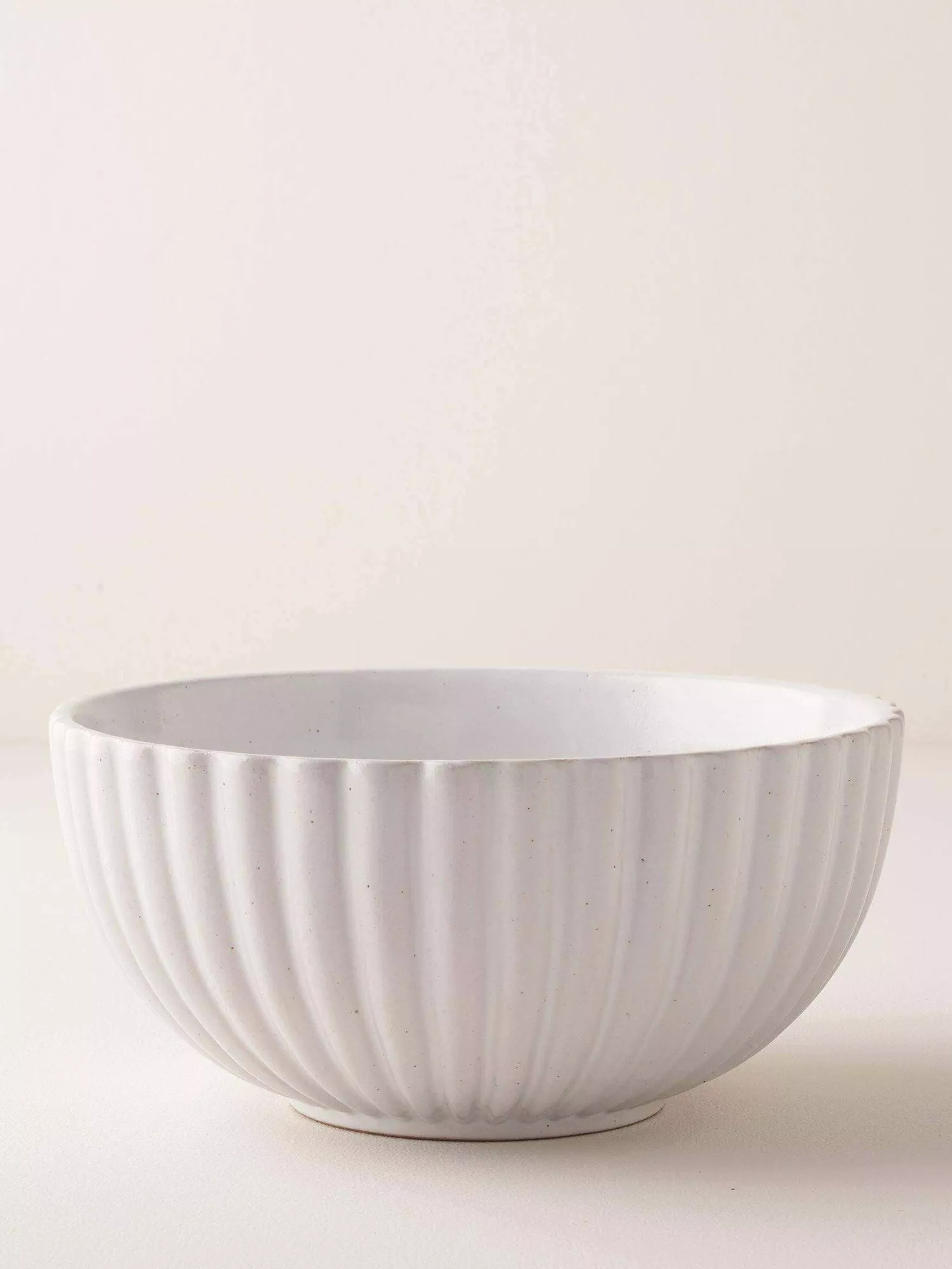 Truly Stoneware Fluted Serve Bowl, Pale Grey | John Lewis (UK)