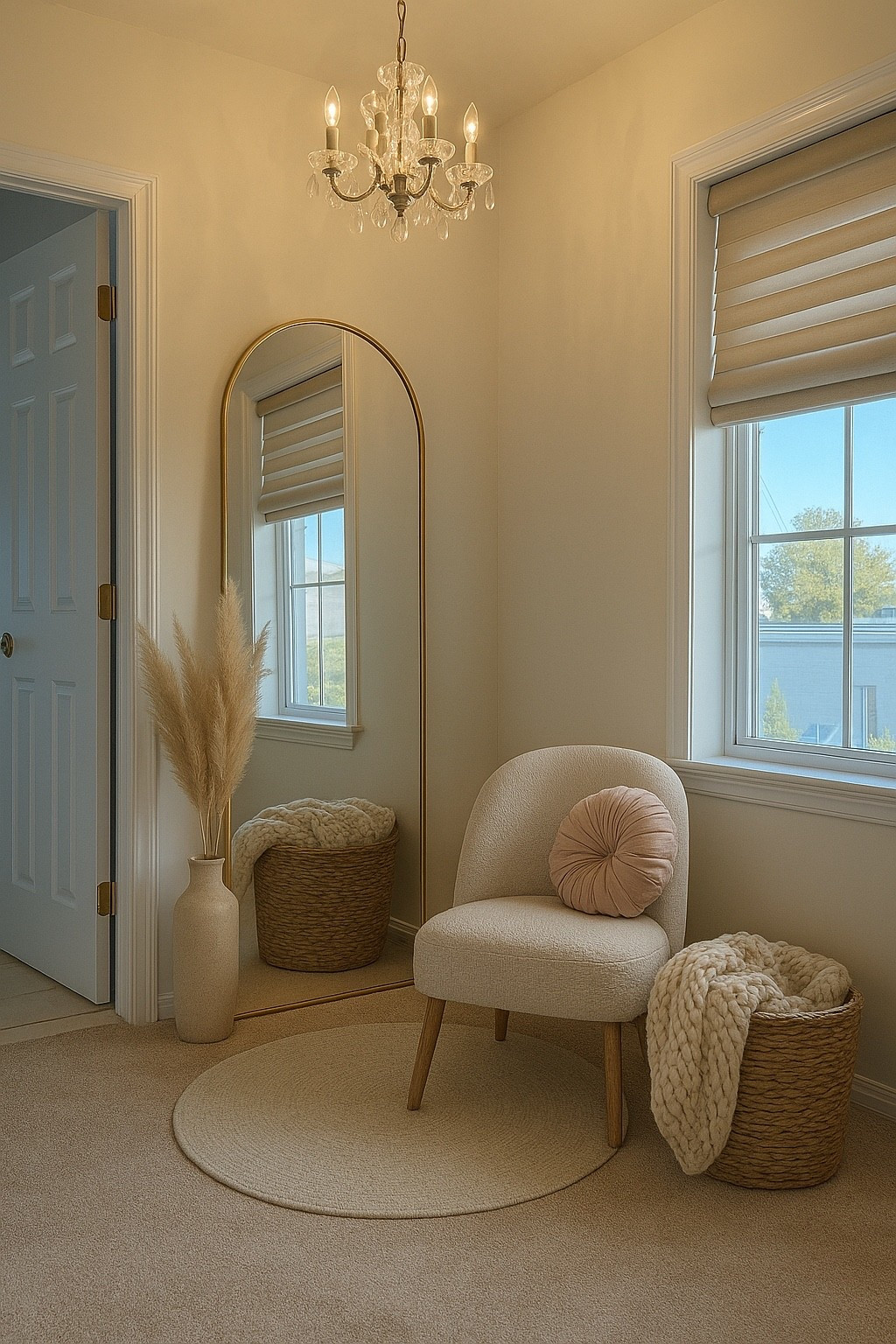 ✨ Inexpensive Amazon facelift ✨
Just a few Amazon finds and suddenly this corner looks way more put together than I actually am 😅 Gold mirror, cozy chair, pampas grass — simple, neutral, and it totally changed the vibe without spending much.

#amazonhome #bedroommakeover #neutraldecor #cozycorner #amazonfinds #homedecor #interiordesign #bouclechair #pampasgrass #mirrorhack #budgetmakeover #bedroominspo #amazonmusthaves #amazoninfluencer #momof2girlssss

#LTKMidsize #LTKHome #LTKFindsUnder100