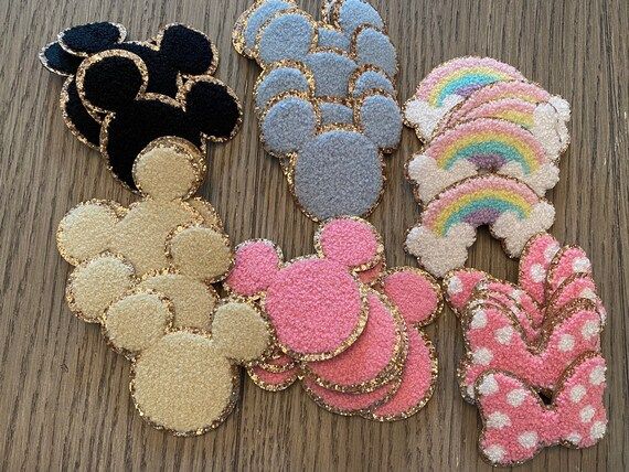 Large Disney chenille iron on patches- Mickey Mouse iron on patch- Minnie Mouse patch- Mickey rai... | Etsy (US)