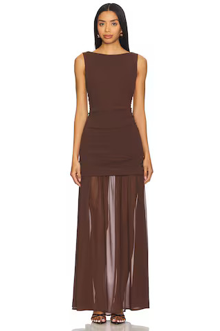 Show Me Your Mumu Aria Maxi Dress in Chocolate from Revolve.com | Revolve Clothing (Global)