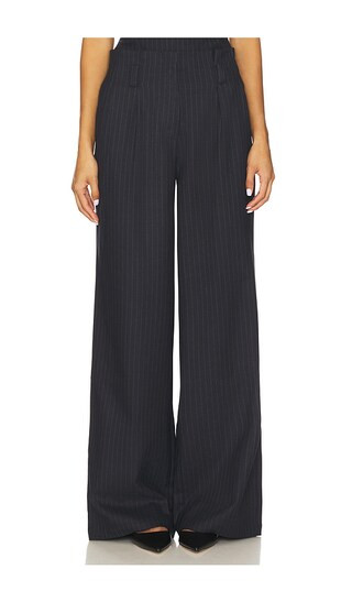 Lovers and Friends Denise Pant in Navy Pinstripe. Size S | Revolve Clothing (Global)