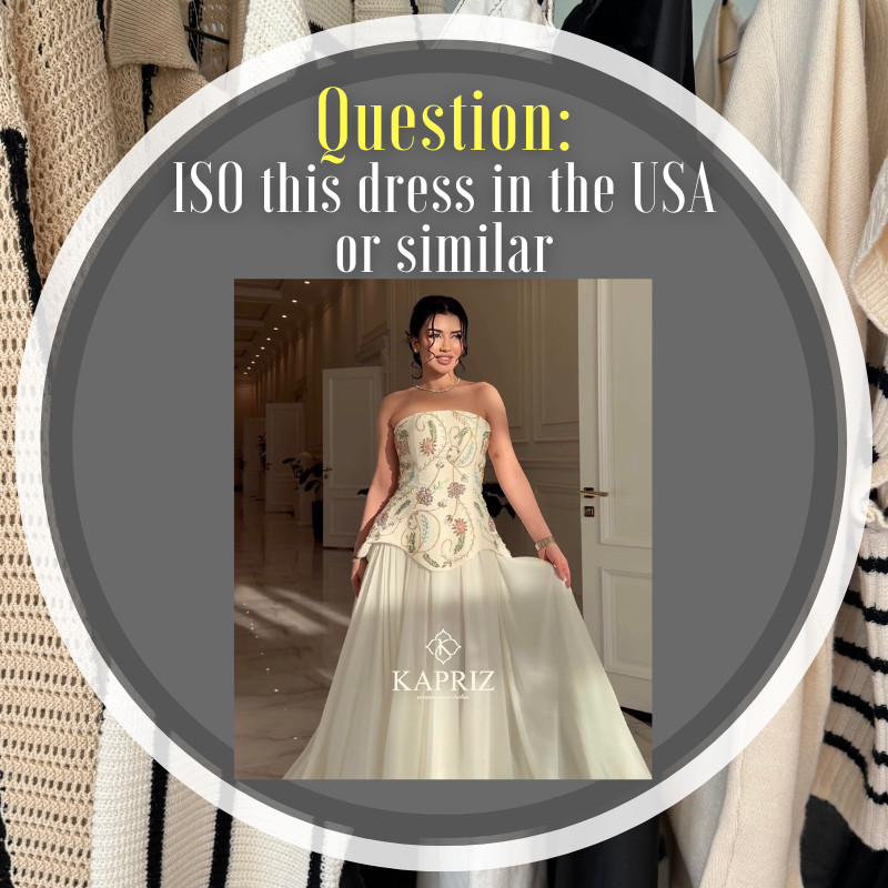 Question from our Facebook Group Member: ISO this dress in the USA or similar
See our answers below! 

 #LTKdayinmylife #LTKstorytime #LTKWedding