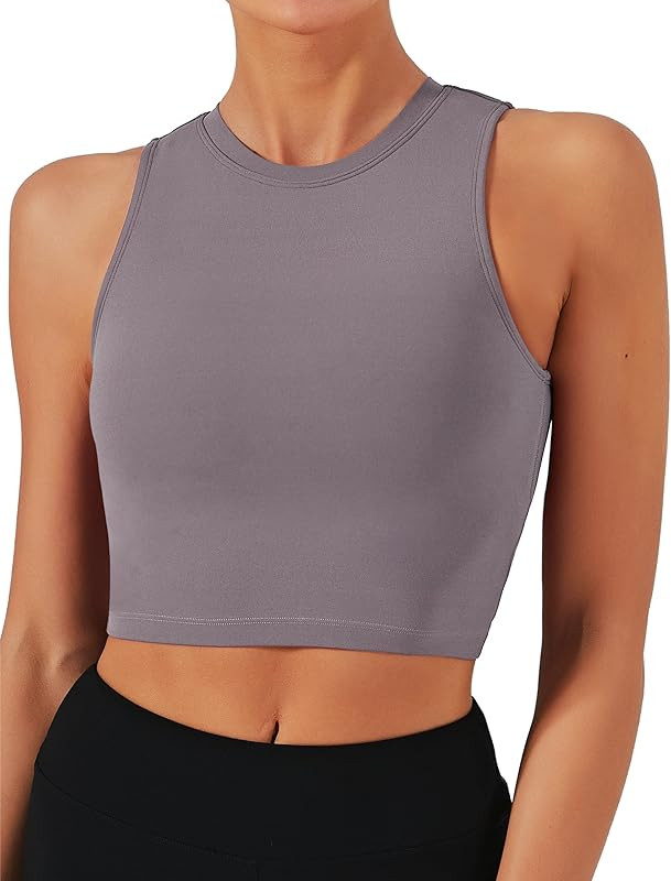 Natural Feelings Sports Bras for Women Removable Padded Yoga Tank Tops Sleeveless Fitness Workout... | Amazon (US)