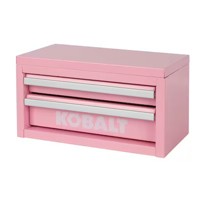 Kobalt Mini 10.83-in W x 5.91-in H x 5.91-in D 2-Drawer Pink Steel Tool Box | Lowe's
