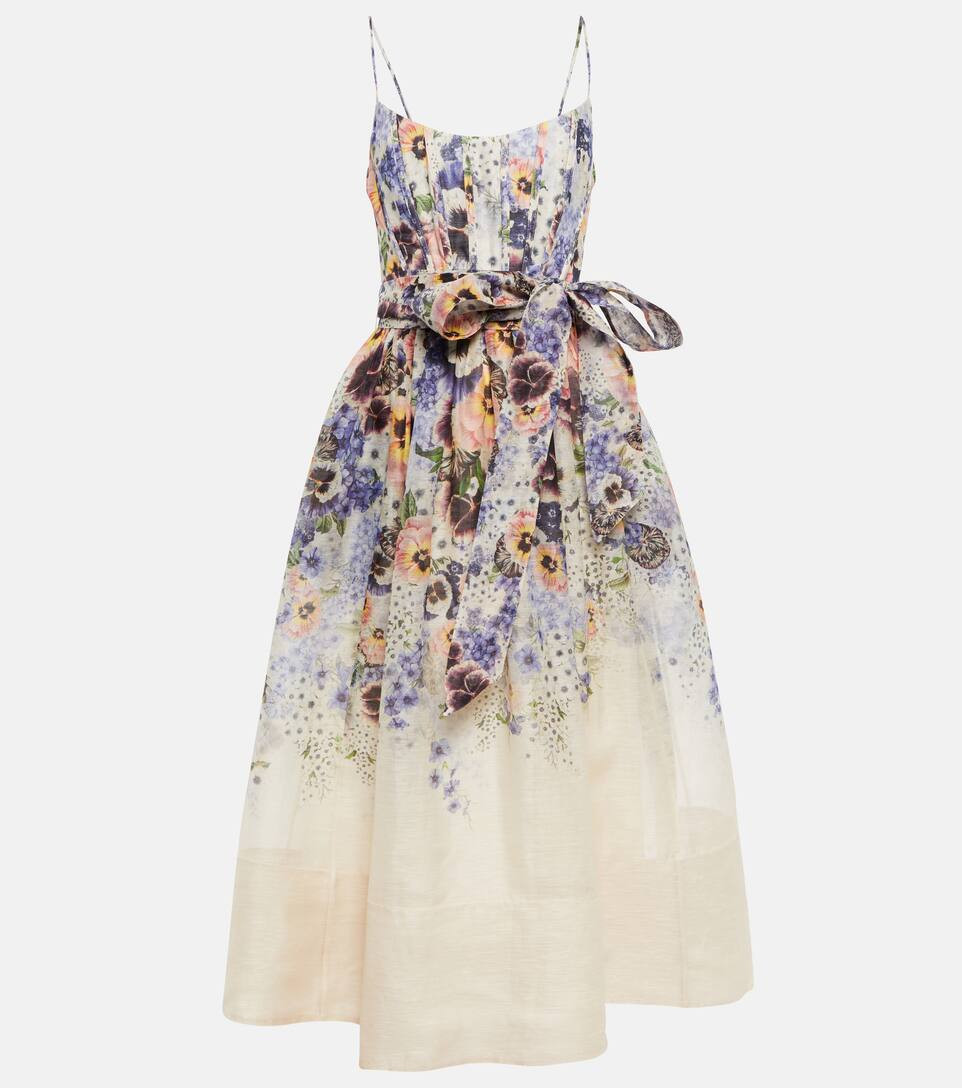 Tama floral linen and silk midi dress | Mytheresa (US/CA)