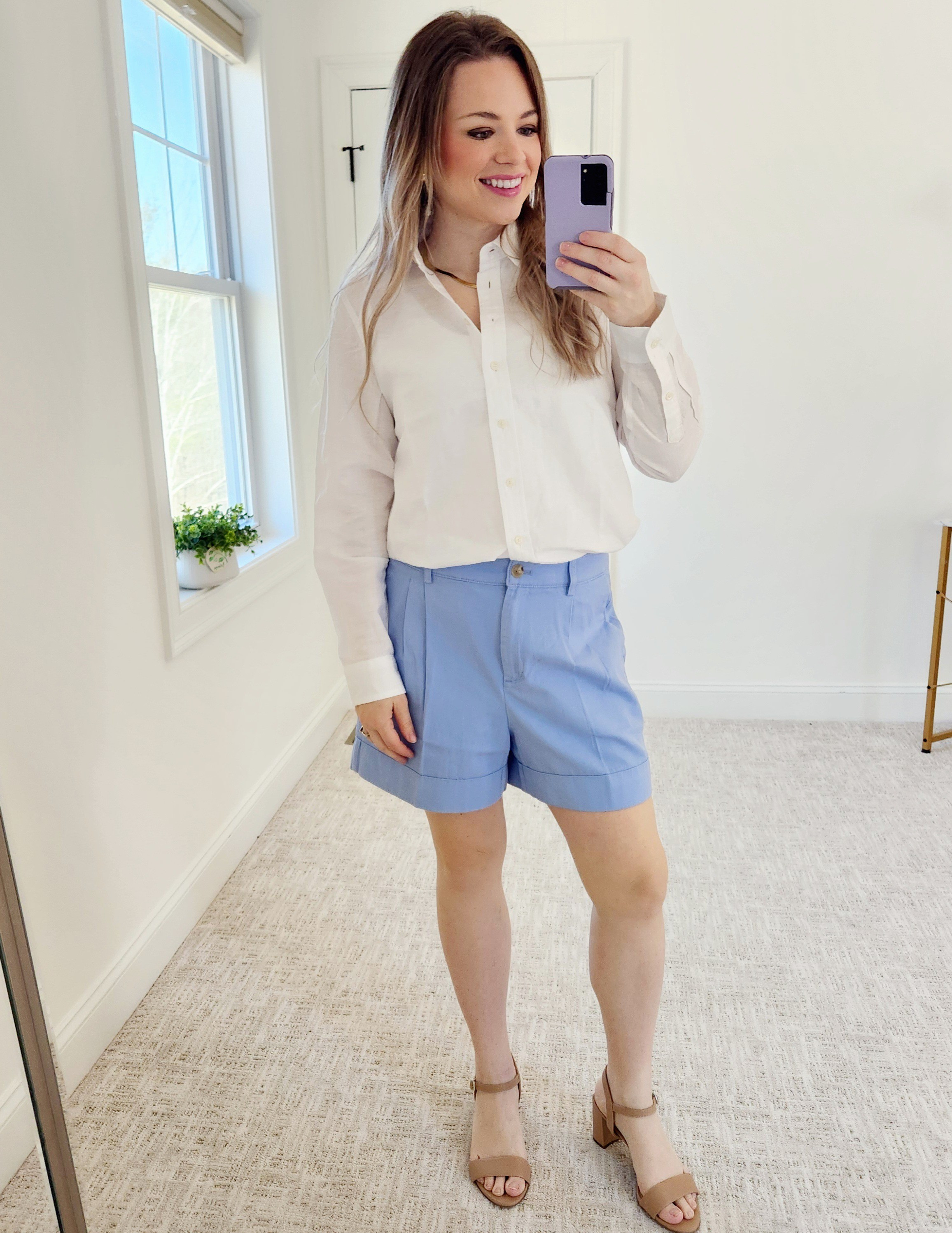 White ling sleeve linen top size smallSky Blue Chino blue shorts size 6

#LTKworkwear #LTKfamily #LTKmidsize