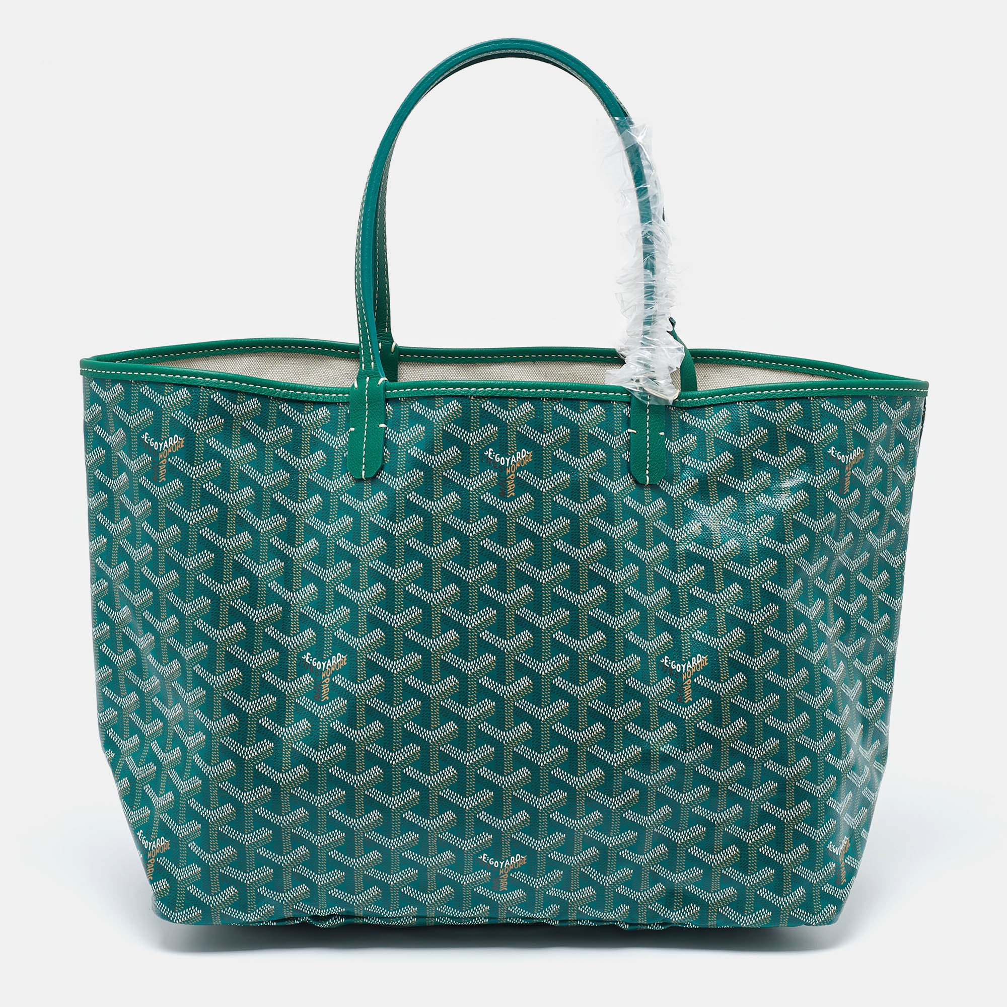 Goyard Green Goyardine Coated Canvas And Leather Saint Louis Pm Tote | Shop Simon