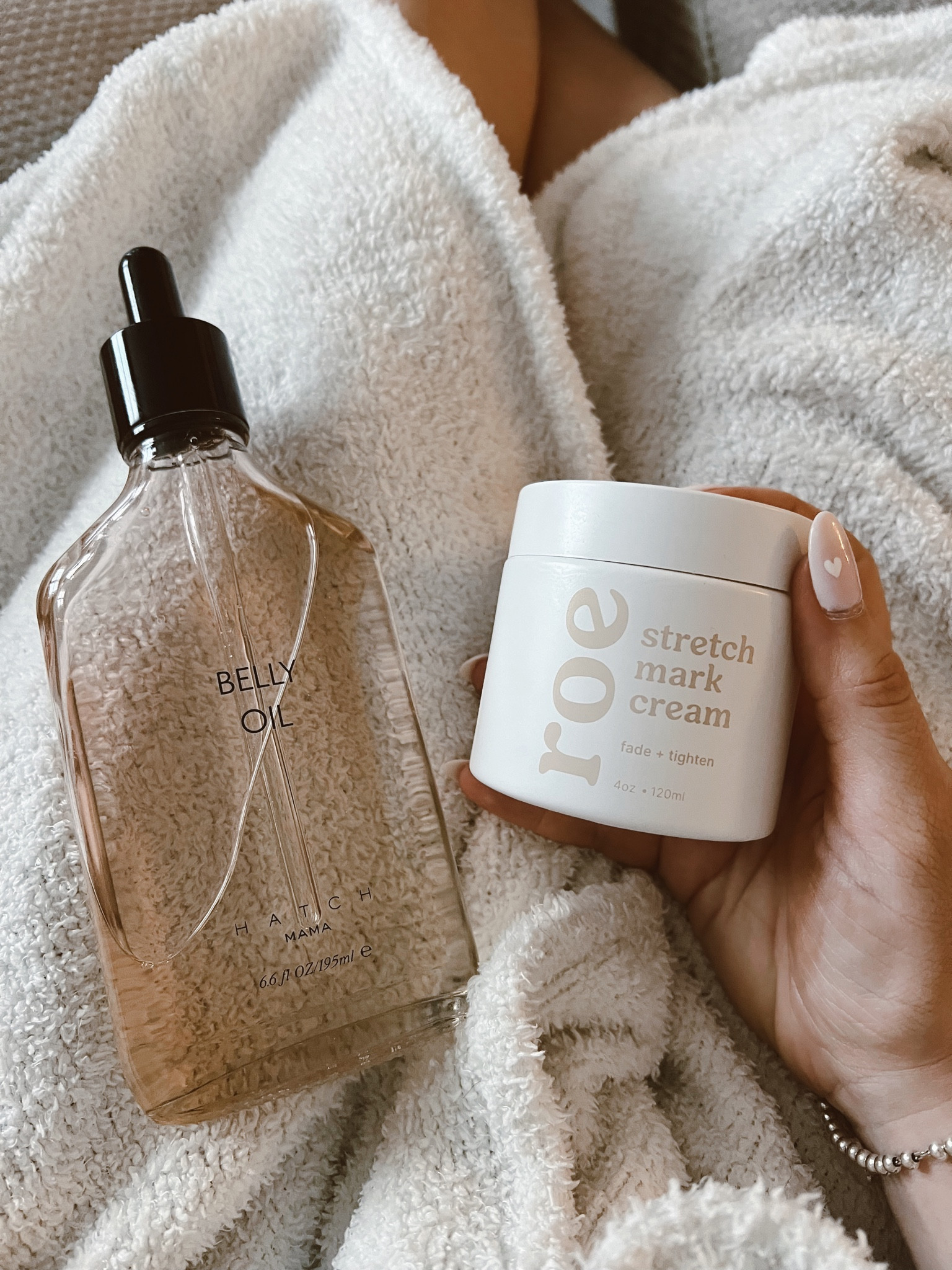 two favorite products for bump hydration! I use both interchangeably — love the clean ingredients and minimal scent 🙌🏼☁️ 

hatch belly oil, pregnancy, stretch mark cream, pregnancy must haves

#LTKbump #LTKbeauty