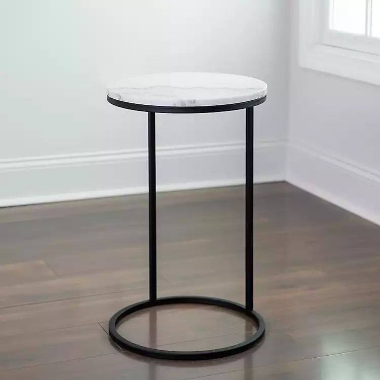 Round Marble C-Table | Kirkland's Home