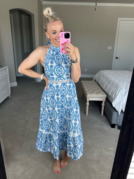 Wearing a medium in the prettiest Walmart dress!!! It’s so perfect for vacation! @walmartfashion #walmartpartner #walmartfashion 

#LTKStyleTip #LTKTravel #LTKFindsUnder50