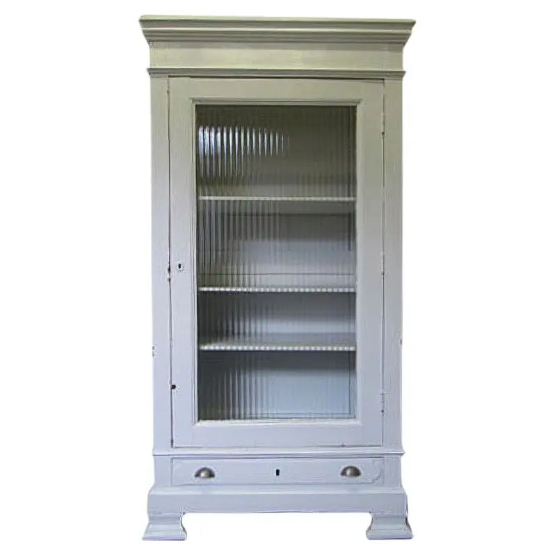 Light Gray Wooden Medicine Cabinet | Chairish