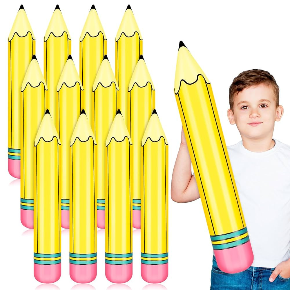 12 Pcs 27 Inch Giant Large Inflatable Pencil Back to School Graduation Decor Hanging Inflatable P... | Amazon (US)