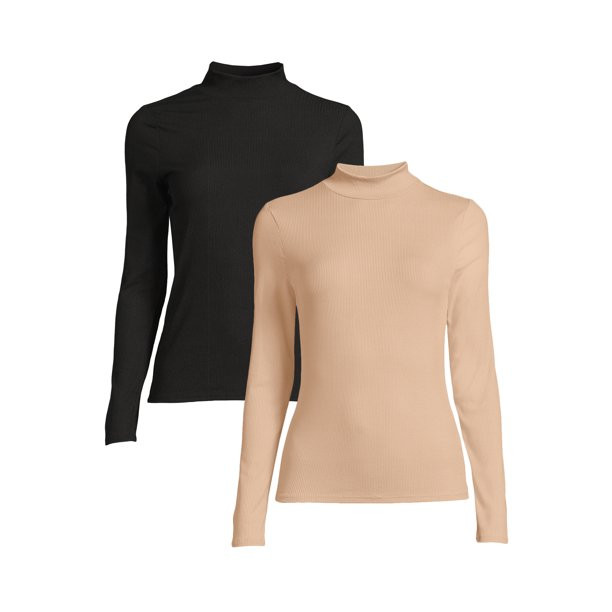 No Boundaries Junior's Mockneck, Set 2-Pack - Walmart.com | Walmart (US)