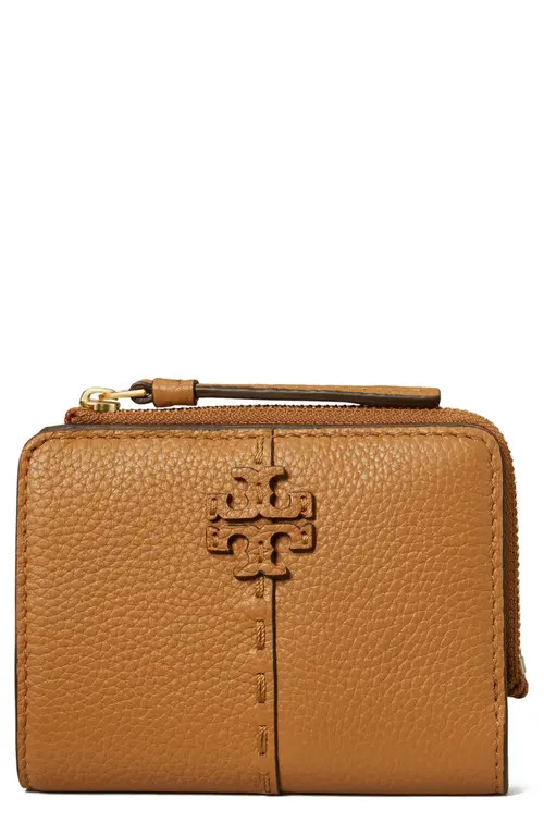 Tory Burch McGraw Zip Bifold Wallet in Tiramisu at Nordstrom | Nordstrom