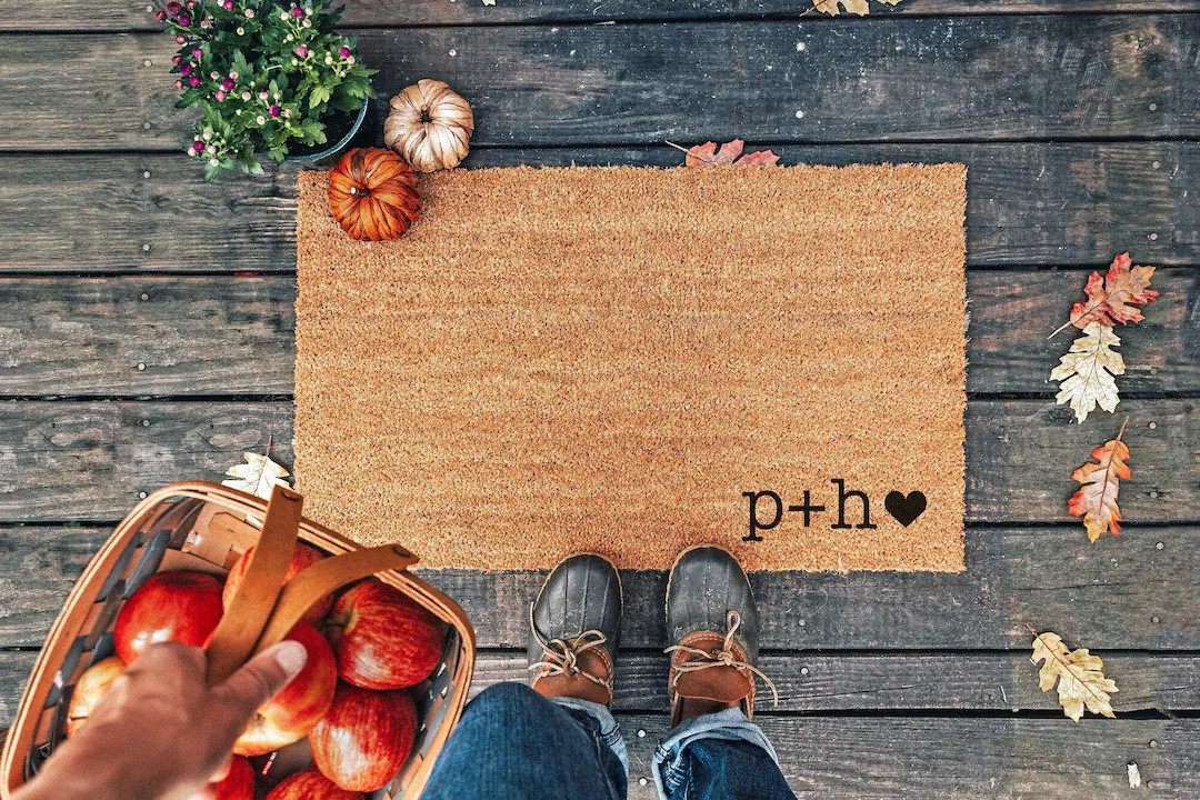 Custom Doormat W/ Couple's Initials Personalized Doormat Monogrammed Housewarming Gift Closing Gi... | Etsy (US)