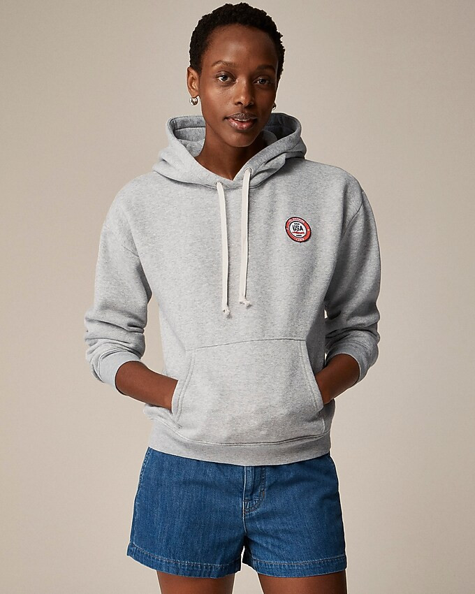 Limited-edition USA Swimming® X J.Crew heritage fleece hoodie | J. Crew US