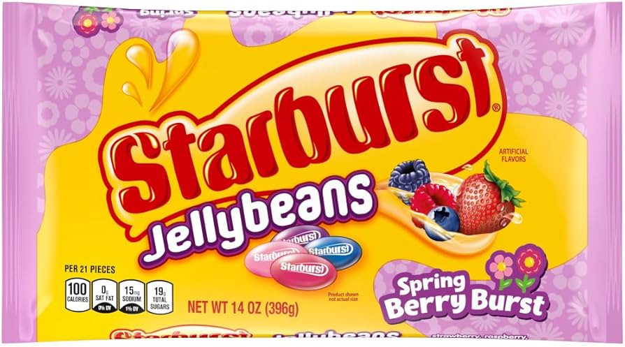 STARBURST Berry Burst Jellybean Easter Candy, Jelly Beans for Filling Eggs, Easter Basket Stuffer... | Amazon (US)