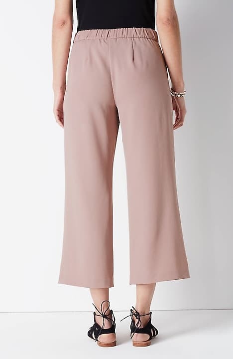Wearever Easy-Care Woven Wide-Leg Crops | J. Jill