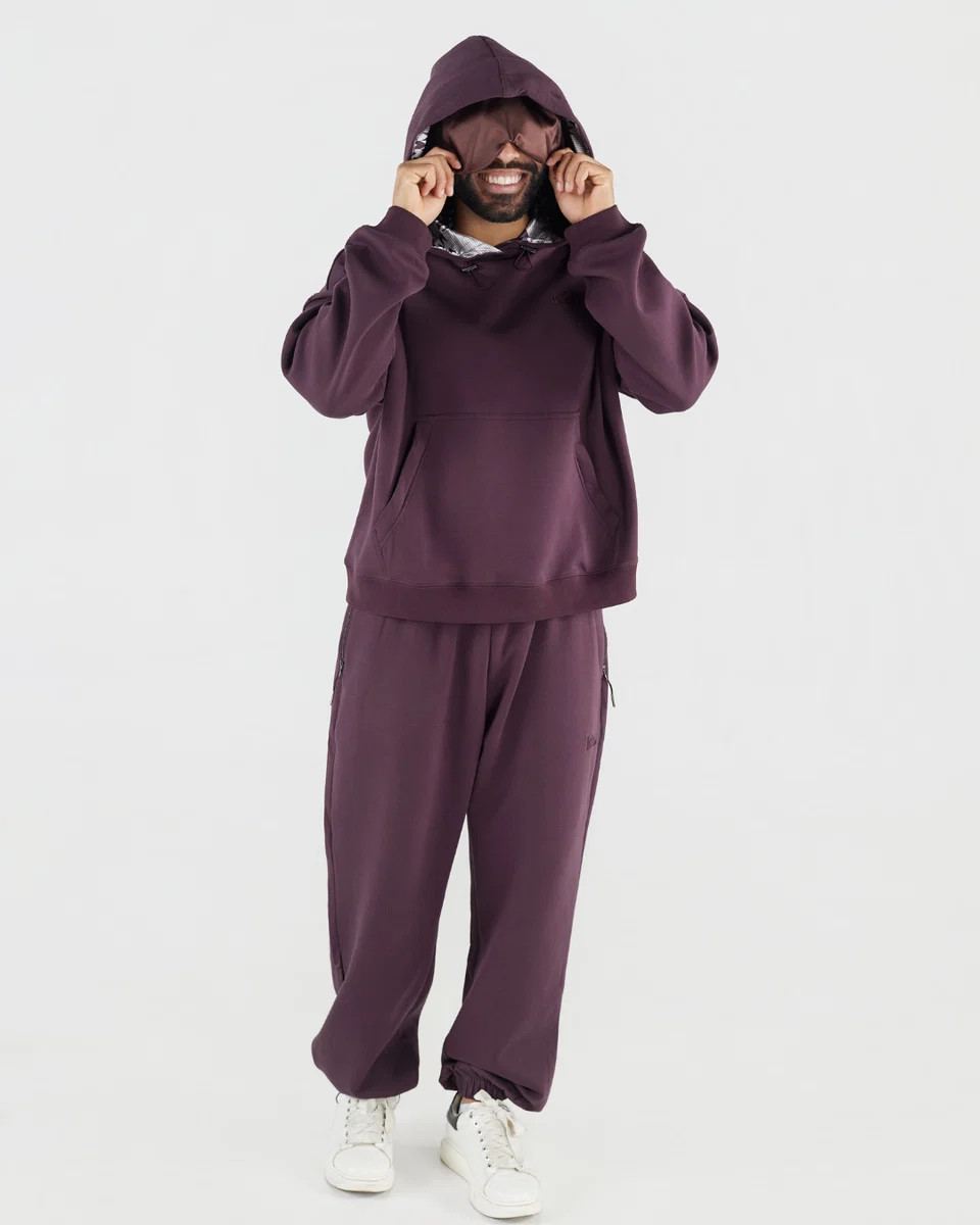 Deep Plum Satin Lined Unisex Travel Set | KIN Apparel